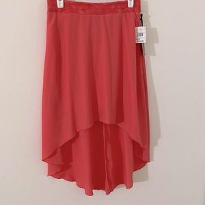 Coral pink skirt